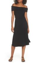 Women's Bb Dakota Lexi Off The Shoulder Knit Midi Dress - Black