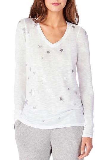 Women's Michael Stars V-neck Star Print Tee