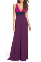Women's Jill Jill Stuart Colorblock V-neck Gown - Purple