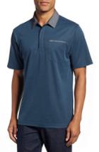 Men's Travis Mathew Change The Game Fit Polo, Size Medium - Blue