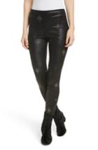 Women's Free People Embellished Faux Leather Skinny Pants - Black