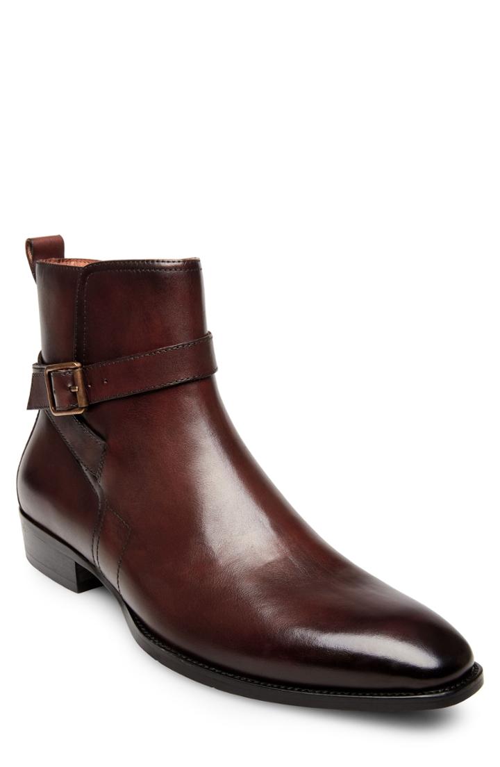 Men's Steve Madden Sacha Buckle Strap Boot .5 M - Brown