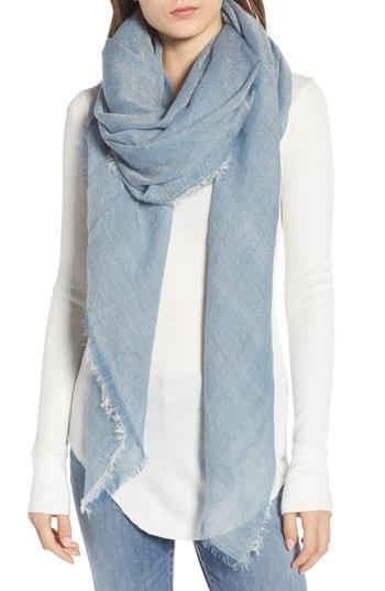 Women's Treasure & Bond Lightweight Cross Dyed Scarf, Size - Blue