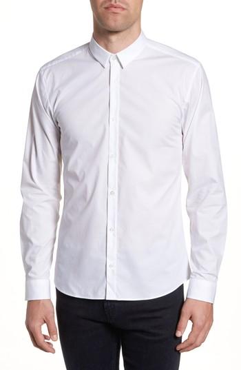 Men's Hugo Ero3 Trim Fit Sport Shirt - White