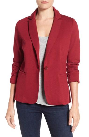 Women's Olivia Moon Knit Blazer - Red
