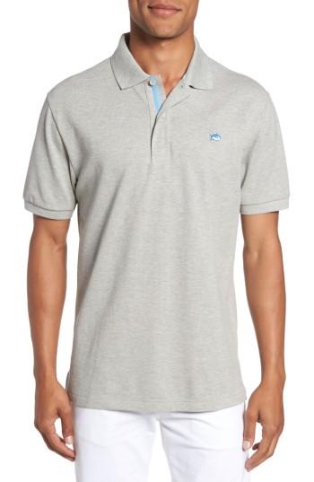 Men's Southern Tide Classic Fit Heathered Polo, Size - Grey