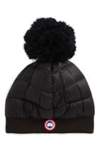 Women's Canada Goose Quilted Down Pom Beanie - Black