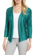 Women's Nic+zoe Rhythm Of The Road Open Cardigan - Green