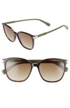 Women's Longchamp 54mm Square Sunglasses - Dark Havana