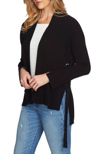 Women's 1.state Side Lace-up Cardigan, Size - Black