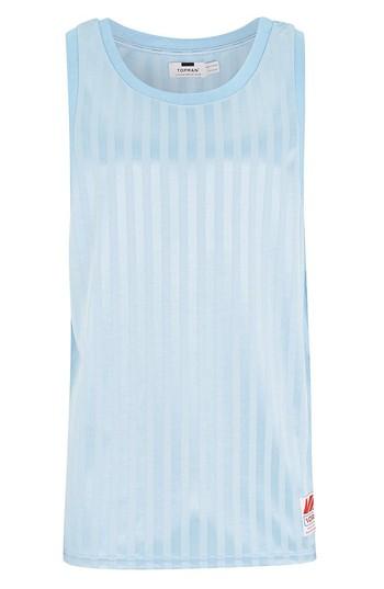 Men's Topman Sports Logo Tank - Blue