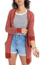 Women's Madewell Summer Ryder Stripe Cardigan, Size - Red