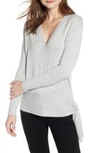 Women's Chelsea28 Side Tie V-neck Sweater, Size - Grey