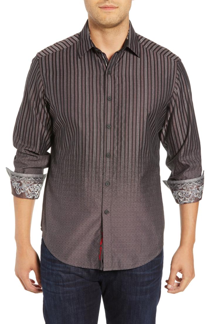 Men's Robert Graham Gordon Classic Fit Sport Shirt - Grey