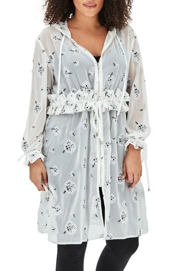 Women's Elvi The Kari Embroidered Parka Us / 8 Uk - White