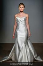 Women's Anna Maier Couture Daryl Asymmetrical Seam Satin Mermaid Gown