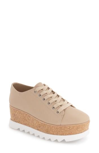 Women's Steve Madden 'korrie' Platform Sneaker M - Beige