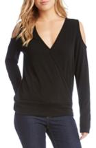 Women's Karen Kane Cold Shoulder Faux Wrap Top