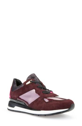 Women's Geox 'shahira' Sneaker Us / 37eu - Burgundy