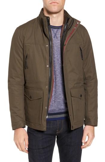 Men's Ted Baker London Nilson Trim Fit Quilted Field Jacket (l) - Green