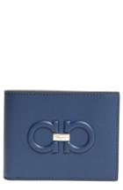 Men's Salvatore Ferragamo Firenze Logo Leather Wallet - Blue