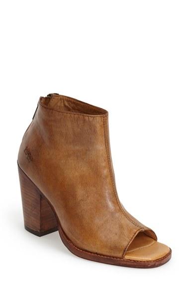 Women's Bed Stu 'onset' Peep Toe Bootie M - Brown