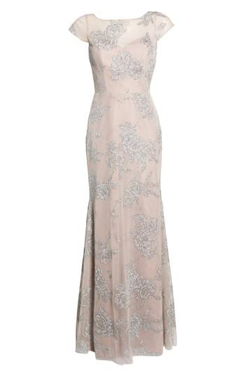 Women's Hayley Paige Occasions Embellished Bateau Neck Gown - Pink