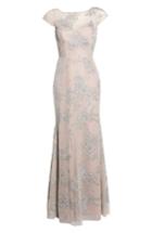 Women's Hayley Paige Occasions Embellished Bateau Neck Gown - Pink