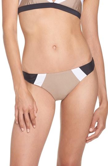 Women's Pilyq Teeny Colorblock Bikini Bottoms - Beige