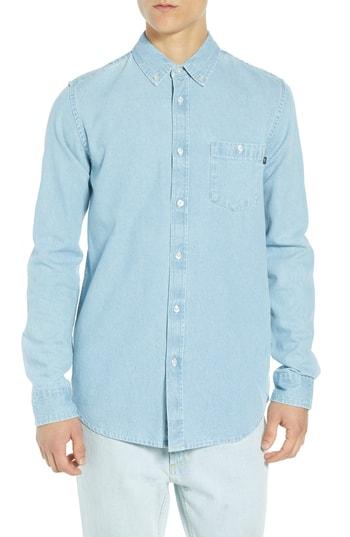 Men's Obey Keble Chambray Shirt - Blue