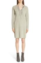 Women's Fabiana Filippi Bead Detail Wool, Silk & Cashmere Sweater Dress Us / 38 It - Grey