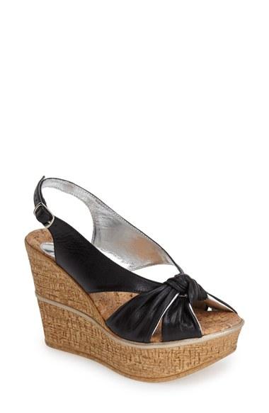Women's Love And Liberty 'audra' Slingback Wedge M - Black