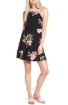 Women's Lush Ava Skater Dress - Black