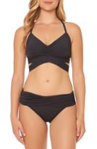 Women's Bleu By Rod Beattie Double Wrap Bikini Top D - Black