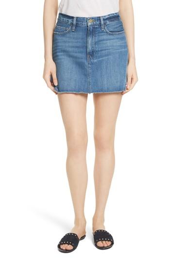 Women's Frame Le Mini Step Hem Denim Skirt - Blue
