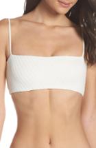 Women's L Space Ridin' High Rebel Textured Bikini Top - Ivory