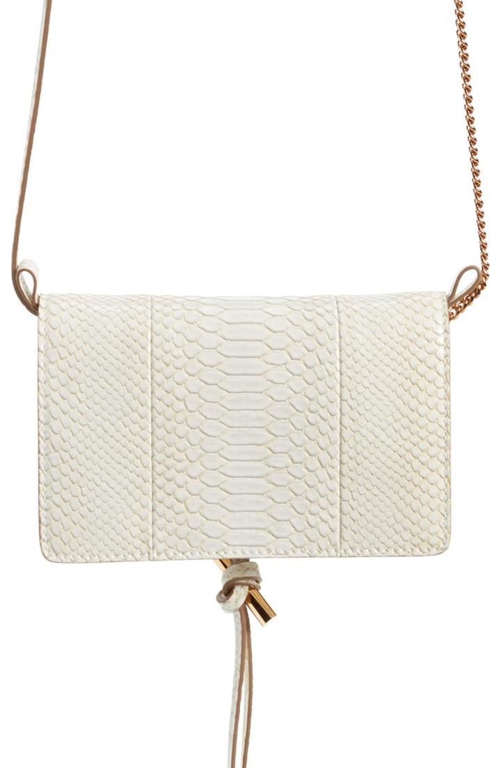 Stella Mccartney Flo Alter Snake Faux Leather Crossbody Bag -