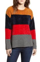 Women's Cotton Emporium Stripe Chenille Sweater - Metallic
