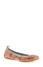 Women's Yosi Samra Serna Foldable Glitter Ballet Flat M - Pink