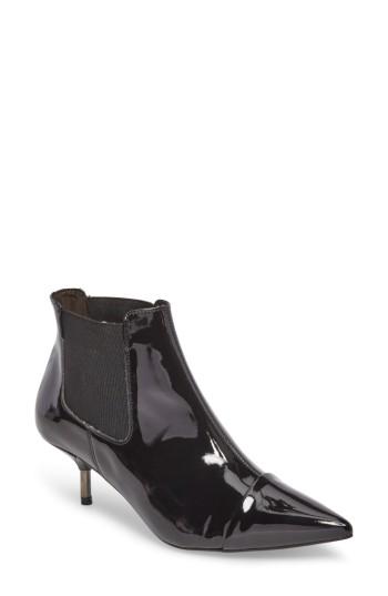 Women's Topshop Monica Kitten Heel Bootie .5us / 36eu - Black