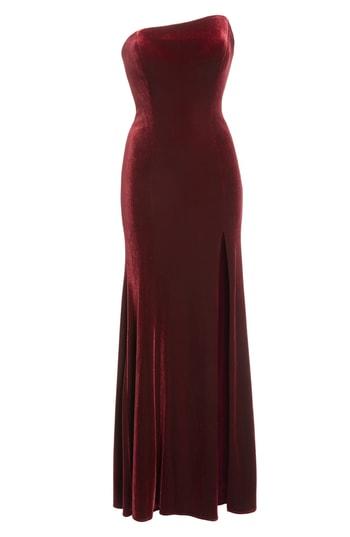 Women's Xscape Strapless Velvet Gown