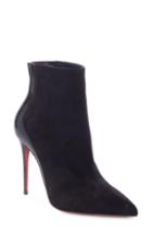 Women's Christian Louboutin Delicotte Pointy Toe Bootie Us / 34eu - Black