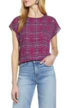 Women's Halogen Cap Sleeve Woven Blouse, Size - Purple