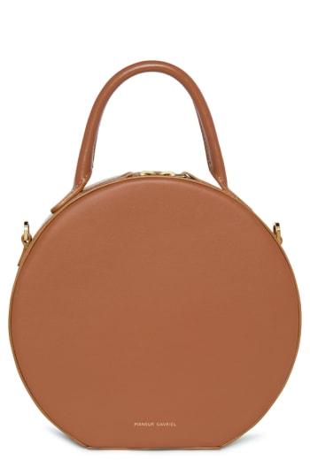 Mansur Gavriel Leather Circle Crossbody Bag - Brown