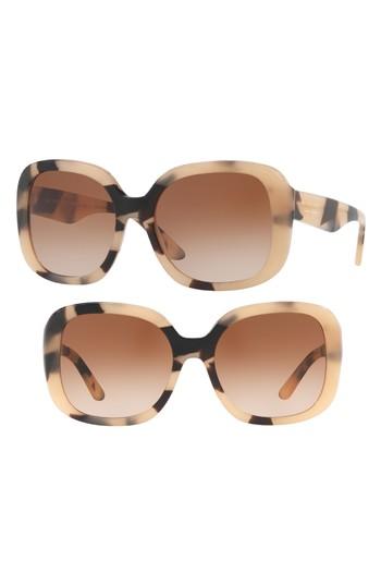 Women's Burberry 56mm Gradient Sunglasses - Grey Horn