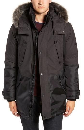 Men's Marc New York Maxfield Faux Fur Trim Parka