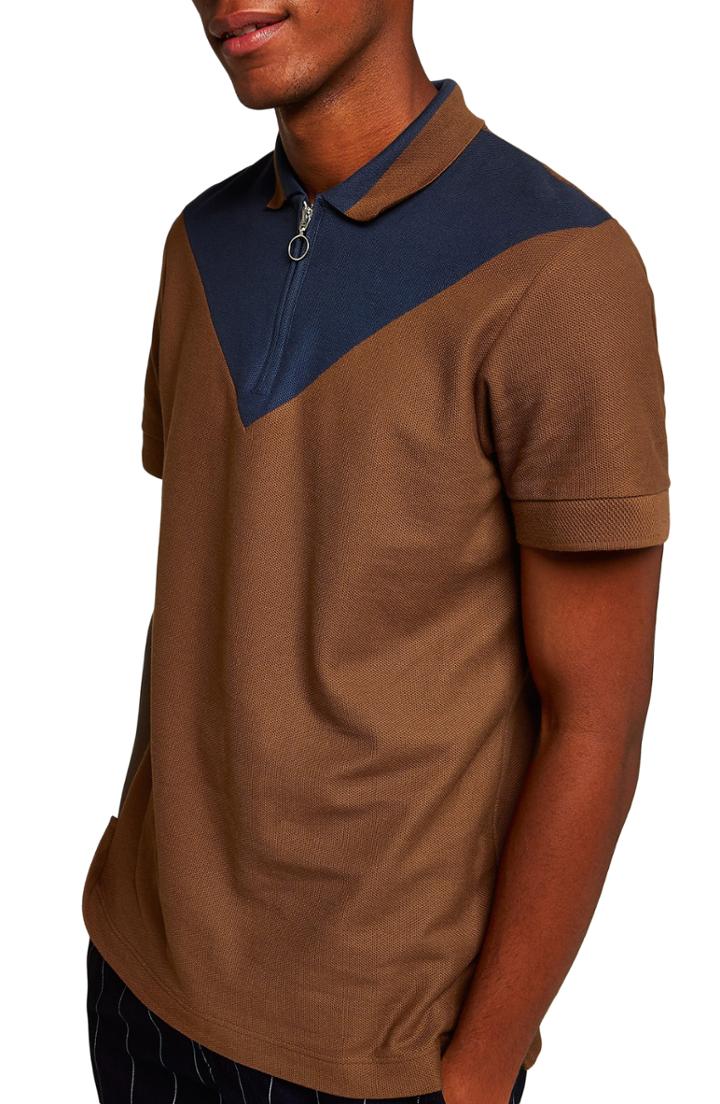 Men's Topman Chevron Classic Fit Polo