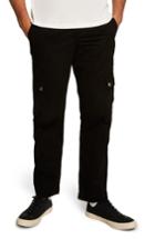 Men's Topman Straight Fit Cargo Trousers X 34 - Black