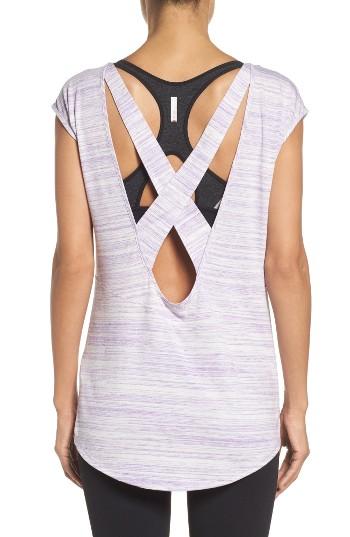 Women's Zella Dive Back Tee, Size - Purple