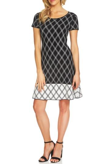 Women's Cece Plaid Sweater Dress - Black